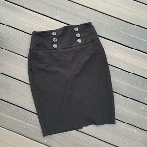 BCX Back-Slit Black Pencil Skirt SIZE 5